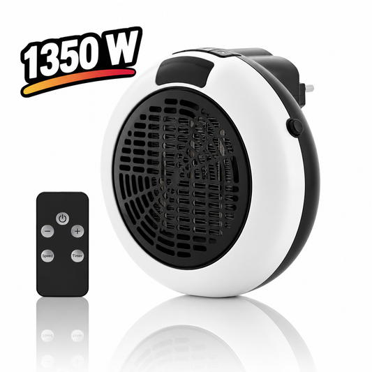 Calefactor termocerámico portátil con mando (1350W)